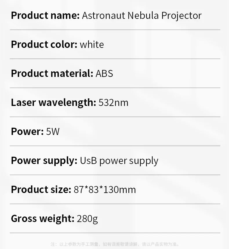 Lacey Galaxy Astronaut Projector